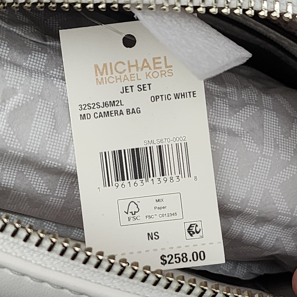 Michael Kors Jet Set MD Crossbody White - Picture 7 of 9
